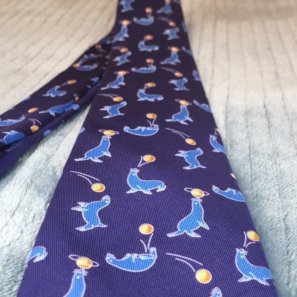 Hermès tie vintage seal